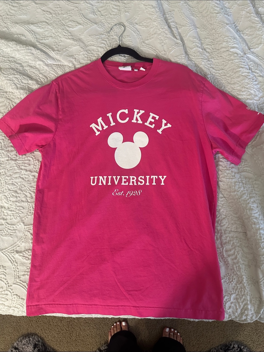 Drake/Disney collab Pink Mickey University Graphic Tee